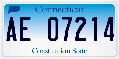 CT license plate AE07214