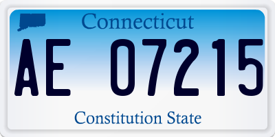 CT license plate AE07215