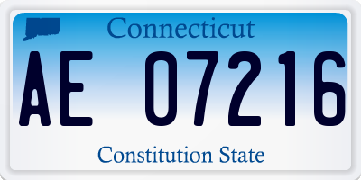 CT license plate AE07216