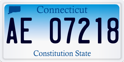 CT license plate AE07218