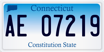 CT license plate AE07219