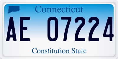 CT license plate AE07224