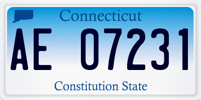 CT license plate AE07231