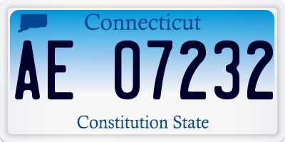 CT license plate AE07232