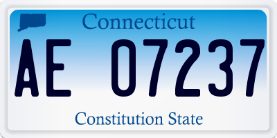 CT license plate AE07237