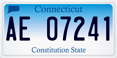 CT license plate AE07241
