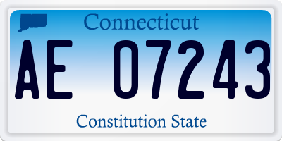 CT license plate AE07243