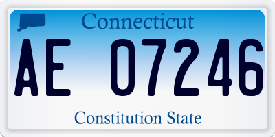 CT license plate AE07246
