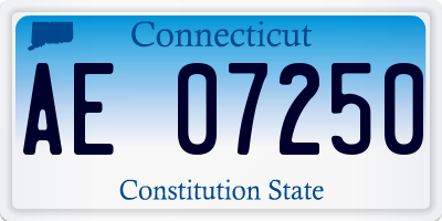 CT license plate AE07250