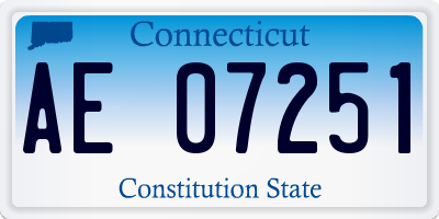 CT license plate AE07251