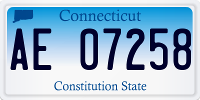 CT license plate AE07258