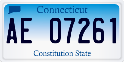 CT license plate AE07261