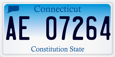 CT license plate AE07264