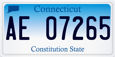 CT license plate AE07265