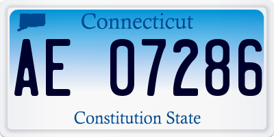 CT license plate AE07286