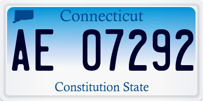 CT license plate AE07292