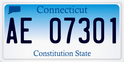 CT license plate AE07301
