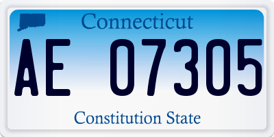CT license plate AE07305