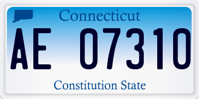 CT license plate AE07310