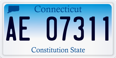 CT license plate AE07311