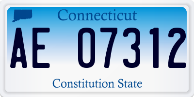 CT license plate AE07312