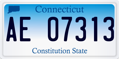 CT license plate AE07313