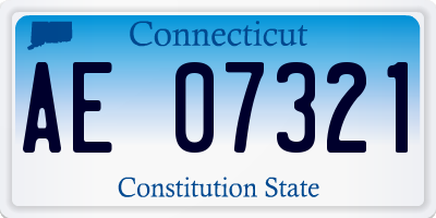 CT license plate AE07321