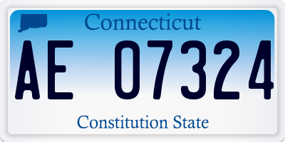 CT license plate AE07324