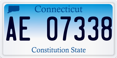 CT license plate AE07338