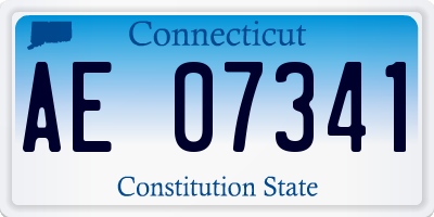 CT license plate AE07341
