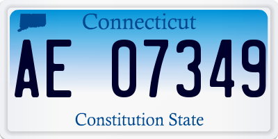 CT license plate AE07349