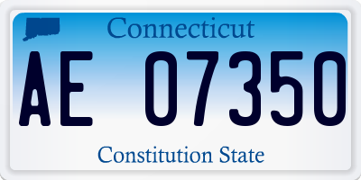 CT license plate AE07350