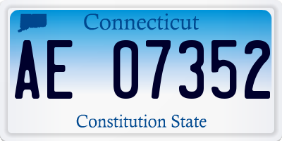 CT license plate AE07352