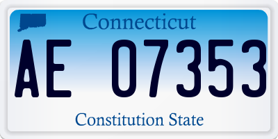 CT license plate AE07353