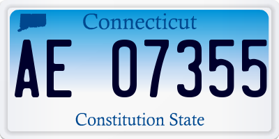 CT license plate AE07355