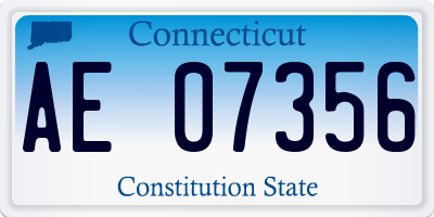 CT license plate AE07356