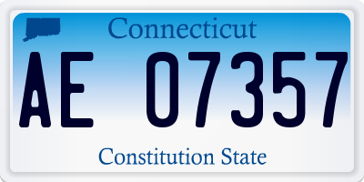 CT license plate AE07357