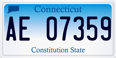 CT license plate AE07359