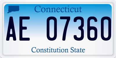 CT license plate AE07360