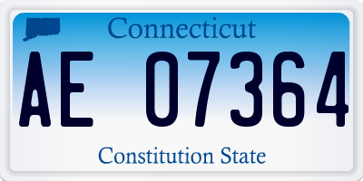 CT license plate AE07364