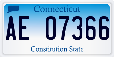 CT license plate AE07366