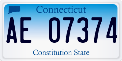 CT license plate AE07374