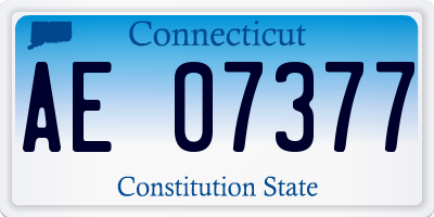 CT license plate AE07377