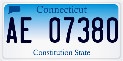 CT license plate AE07380