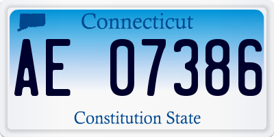 CT license plate AE07386