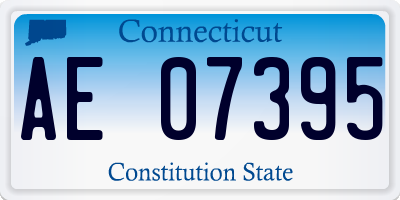 CT license plate AE07395