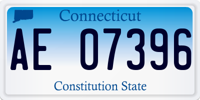 CT license plate AE07396