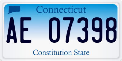 CT license plate AE07398