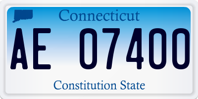 CT license plate AE07400