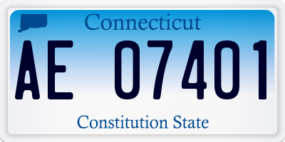 CT license plate AE07401